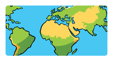 Play Countries of the World interactive map game activity